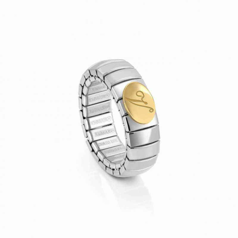  anello oro bianco giallo come iniziale