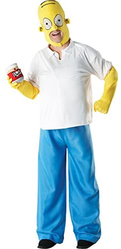 travestimento Halloween costume Homer Simpson maschera 