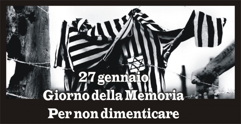 27 gennaio giorno della memoria giornata in commemorazione delle vittime dell'Olocausto shoah 