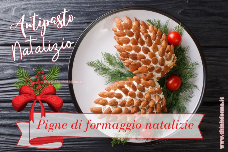 pigne di formaggio natalizie decorazioni antipasto natale