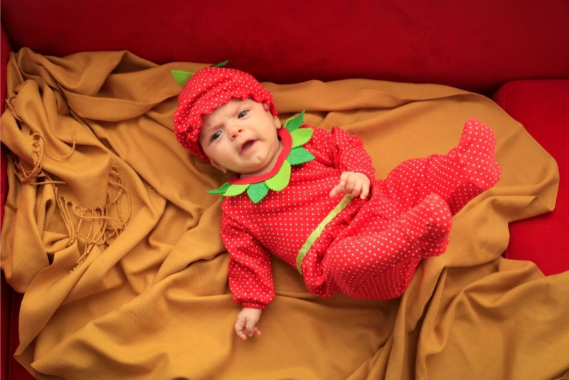 fragolina bambina piccola costume carnevale