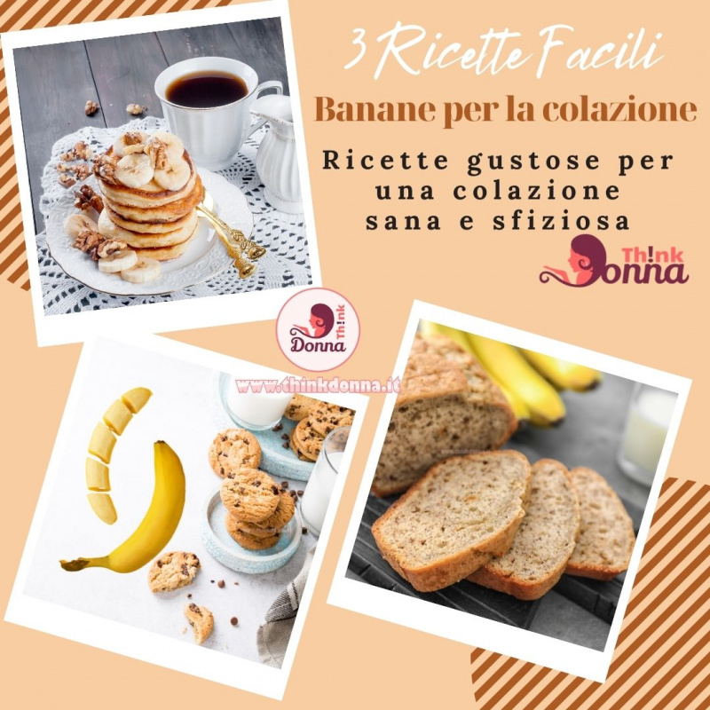 ricette con banane mature colazione tazzina caff pancake bread nocciole biscotti dolci