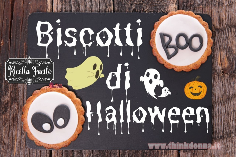 lavagna scritta biscotti di halloween fantasmi zucca ricetta facile