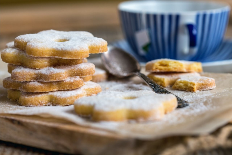 biscotti da the zucchero a velo 