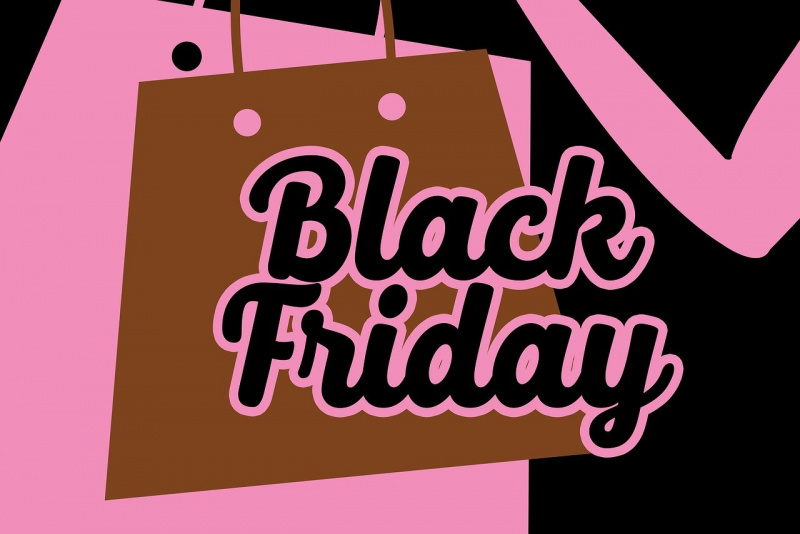 scritta black friday oro rosa nero 