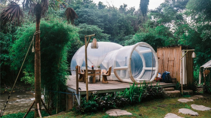 bubble hotel glamping palme natura campeggio