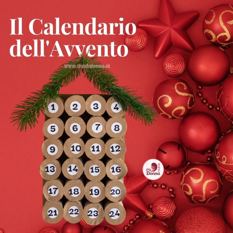 calendario avvento natale forma albero numeri decorazioni natalizie rosso