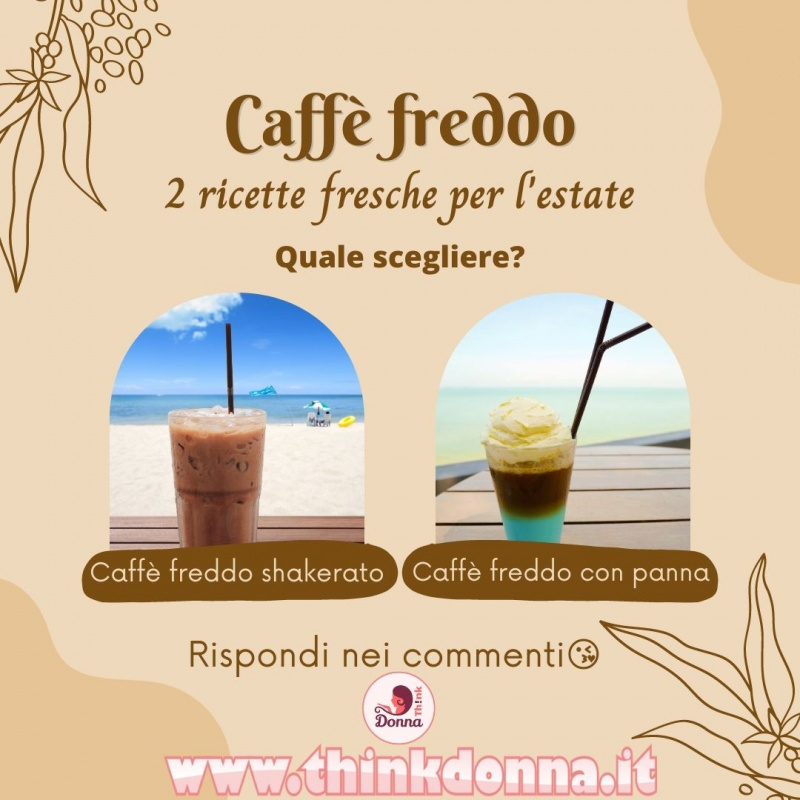 caff freddo ghiacciato bicchiere panna montata