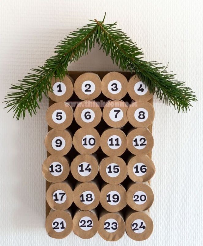 calendario avvento numeri tutorial forma albero ramo abete finto