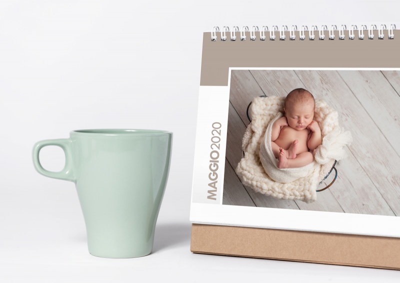 calendario personalizzato foto beb neonato tazza caff