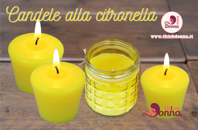 candela gialla fiamma accesa citronella anti zanzare