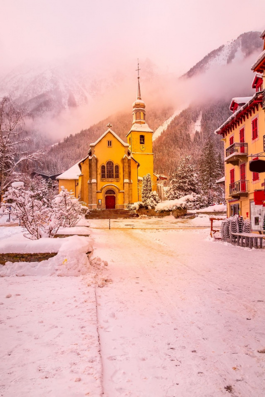 chiesa di San Michele Chamonix neve