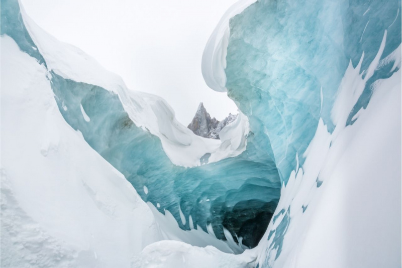 grotta di chiaccio neve Mer de Glace