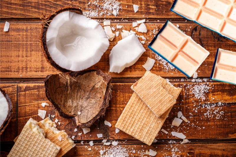 cocco cioccolato bianco wafer alla vaniglia ingredienti raffaello cioccolatino