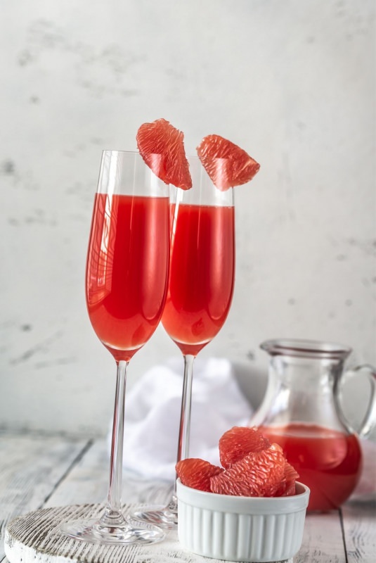 flute cocktail spumante arancia rossa caraffa