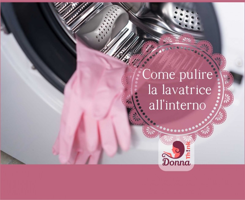 come pulire lavatrice all'interno guanti di gomma rosa