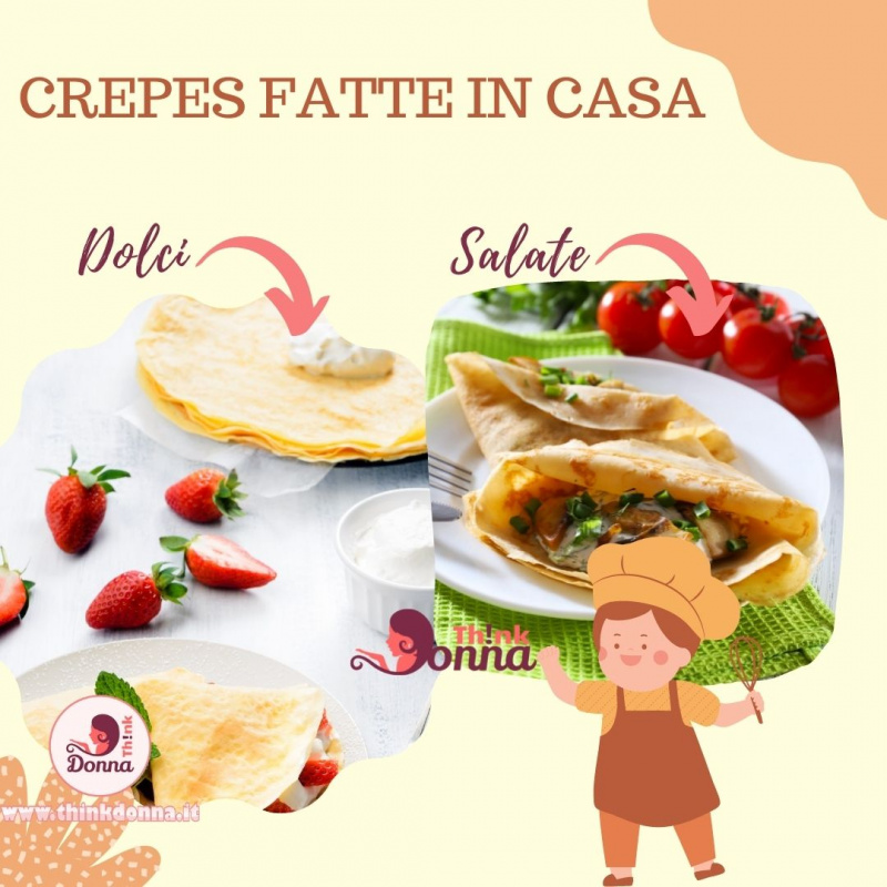 ricetta crepes dolci crepe salata illustrazione cuoca