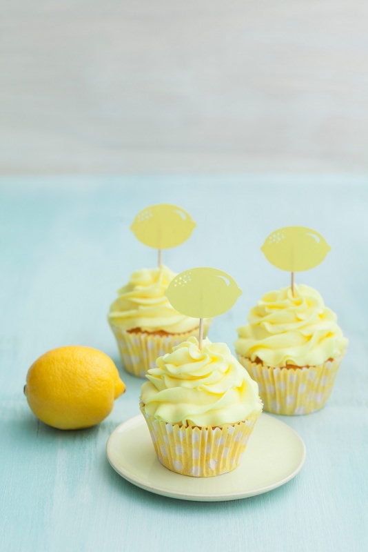 cupcake con crema pasticciera limone