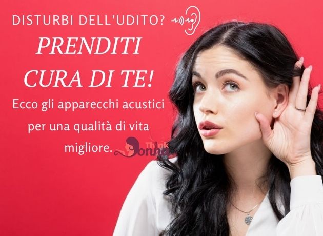 donna problemi disturbi udito scritta