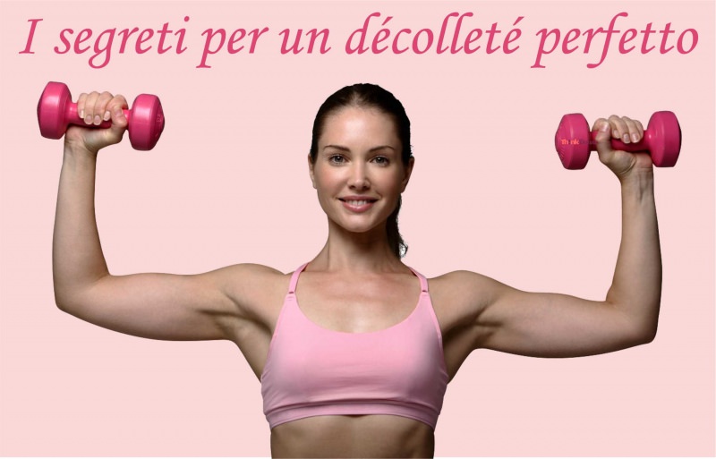 donna top rosa seno sodo fisico atleta pesi