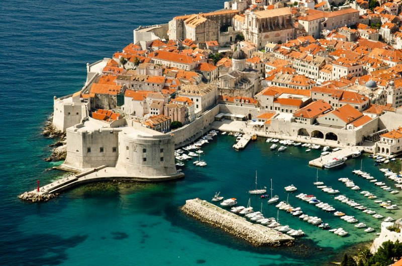 dubrovnik ragusa croazia mare vista aerea dall'alto