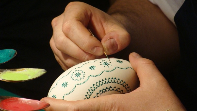  decorazione uovo di Pasqua fatta a mano