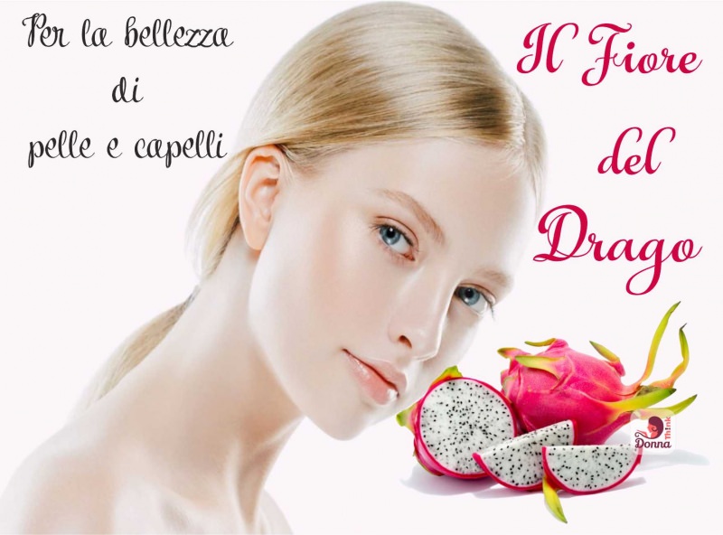 frutto del drago bellezza pelle capelli viso donna bionda occhi azzurri