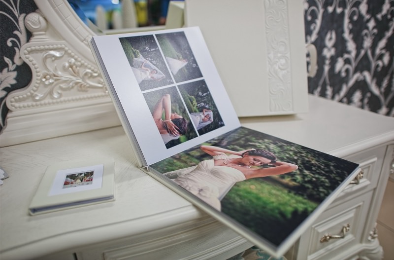 fotolibro album fotografico photo book sposa mobile bianco