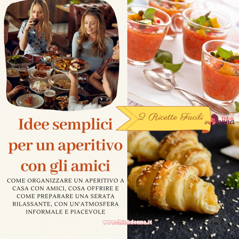 amici a cena antipasti ricette aperitivo gazpacho croissant emmental 