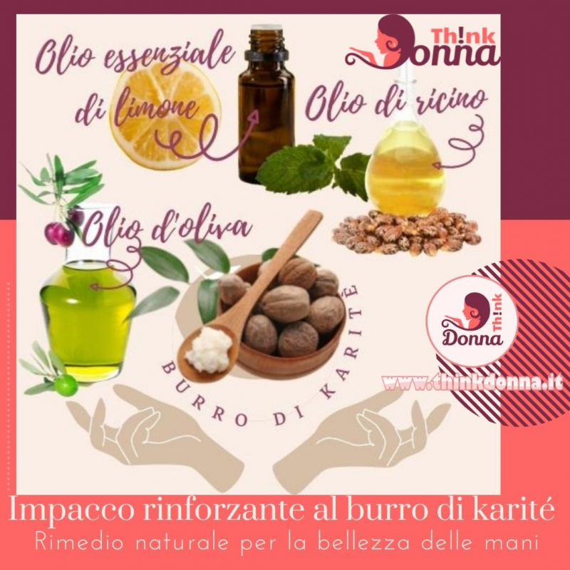 ricetta impacco mani unghie olio essenziale limone olio oliva noci burro karit olio ricino