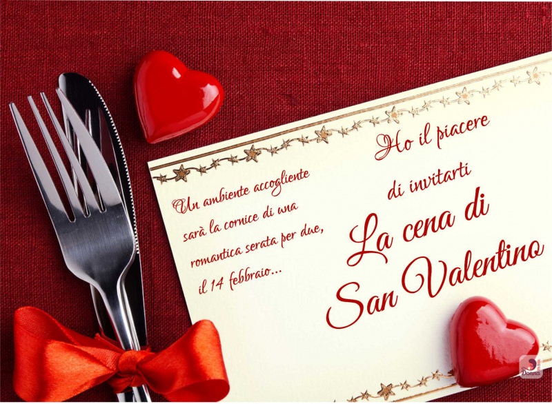 invito san valentino cena romantica per due cuore