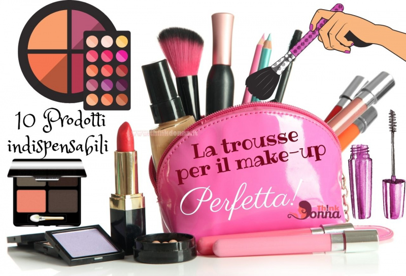 beauty bag borsa trucco ombretto rossetto mascara pennelli trousse mascara