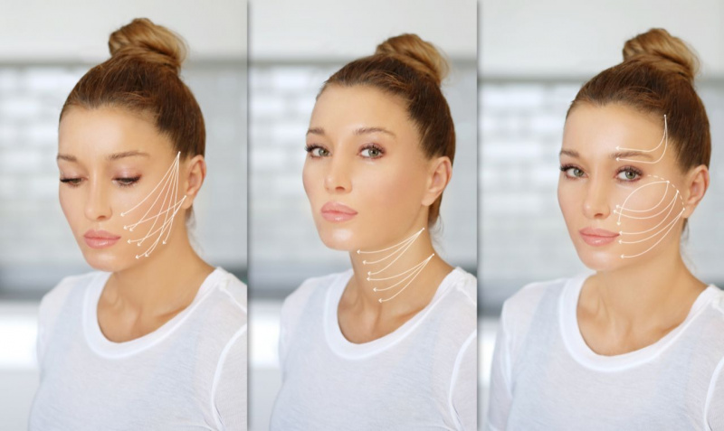 profilo faccia bella donna lifting facciale fasi