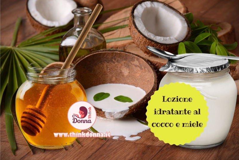 lozione idratante cocco miele yogurt olio foglie palma ricetta