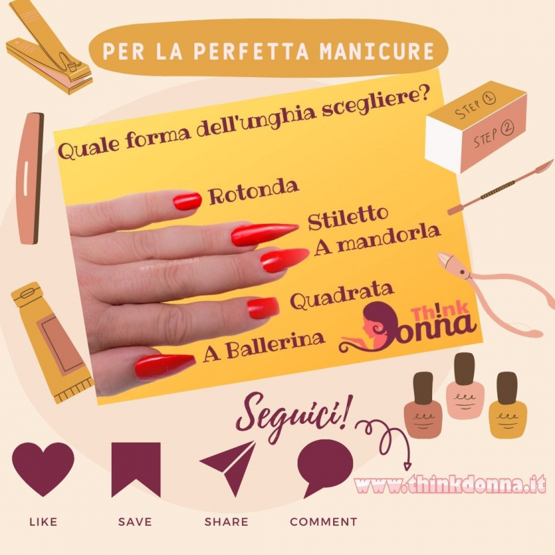 unghie manicure forma illustrazione