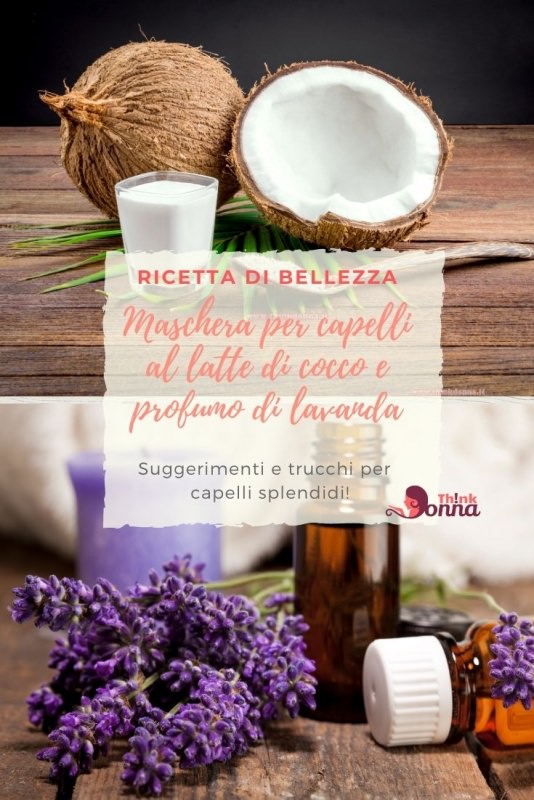 maschera bellezza capelli noci di coccolatte bicchiere fiori olio lavanda consigli ricetta