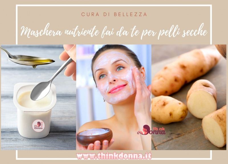 maschera ricetta bellezza donna viso patate yogurt olio