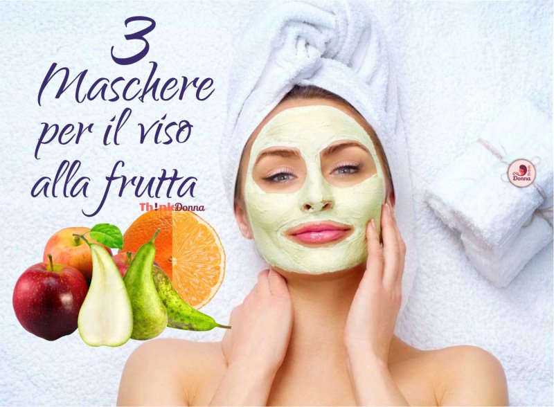 viso donna con turbante spugna maschere di bellezza naturali frutta