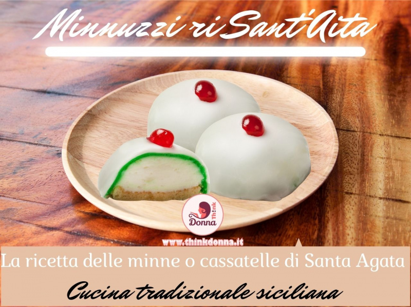 la ricetta ingredienti minne cassatelle dolci siciliani dolce di ricotta catania vassoio