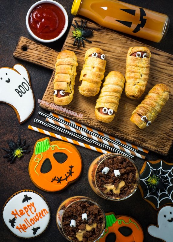 Halloween snack per bambini polpette a forma di mummia dolcetti tagliere biscotti happy halloween