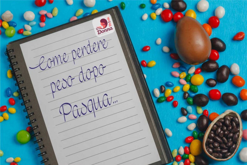 blocco notes come perdere peso dopo Pasqua confetti ovetti uovo di cioccolato