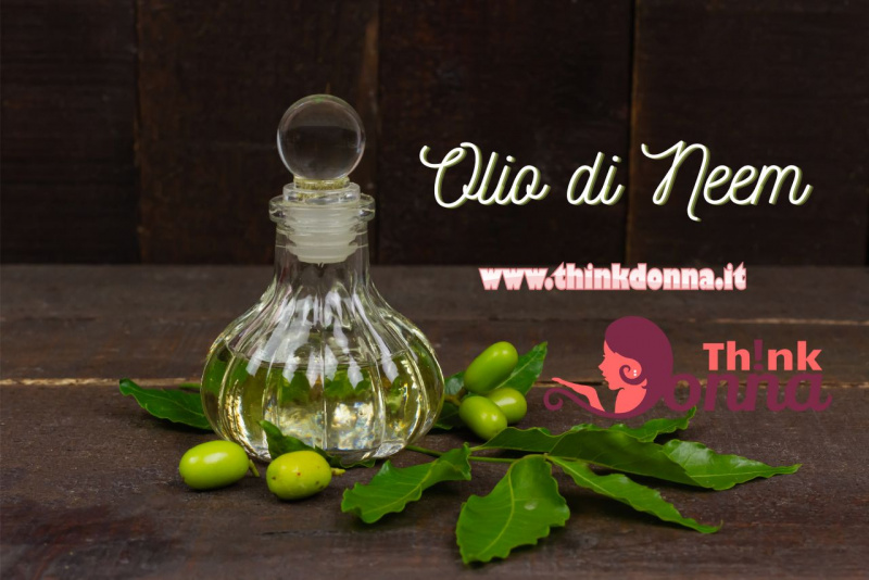 bottiglia di vetro olio di neem frutti foglie verdi repellente contro zanzare
