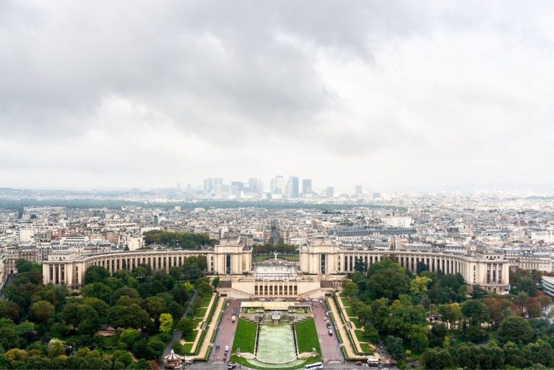 Trocadero terrazza panoramica delle Palais de Chaillot Parigi
