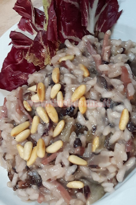 piatto pronto risotto radicchio speck foglia rossa 