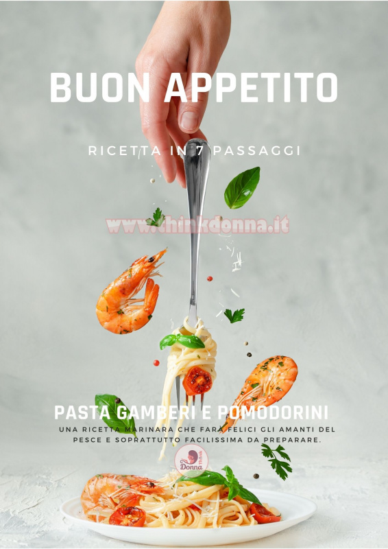 piatto pronto cibo in caduta gamberi forchetta pasta spaghetti prezzemolo