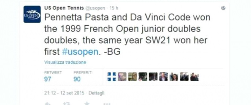 Trionfo italiano all'US Open 2015: grazie Flavia Pennetta account twitter tennis 