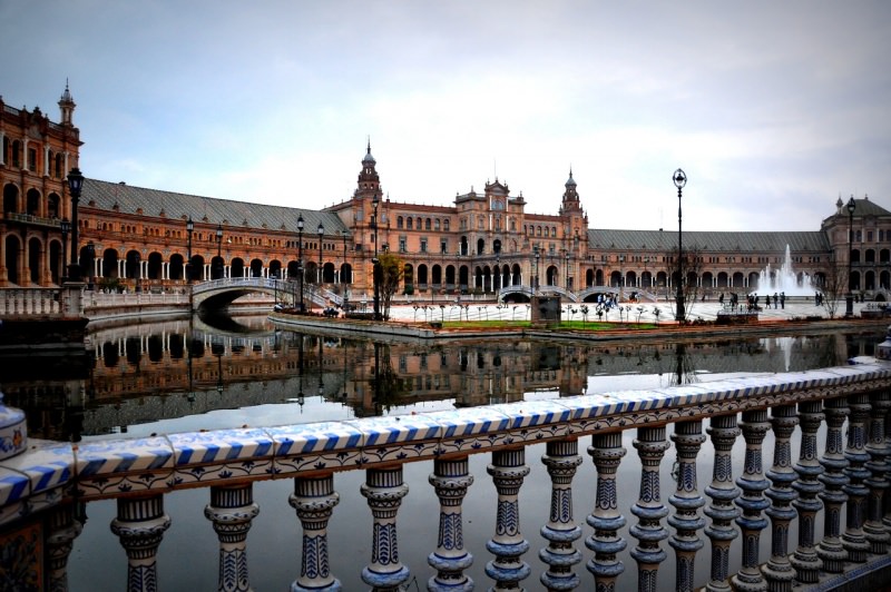 Plaza de Espaa di Siviglia canale acqua