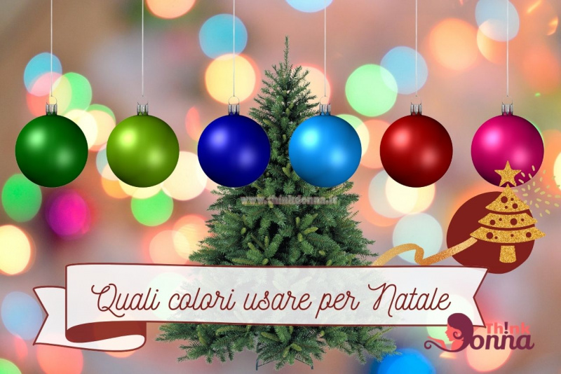 palline colorate albero di natale luci