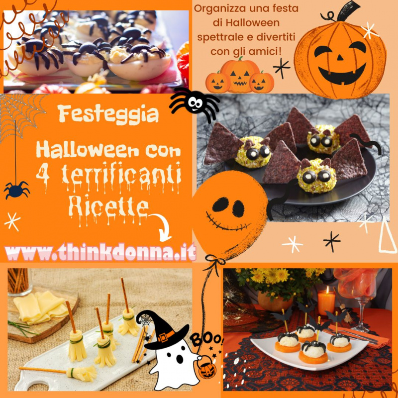 antipasti Halloween ricette uova sode olive nere scopa strega su tagliere cheese balls ragni pipistrelli granella di pistacchi tortilla chips blue mais