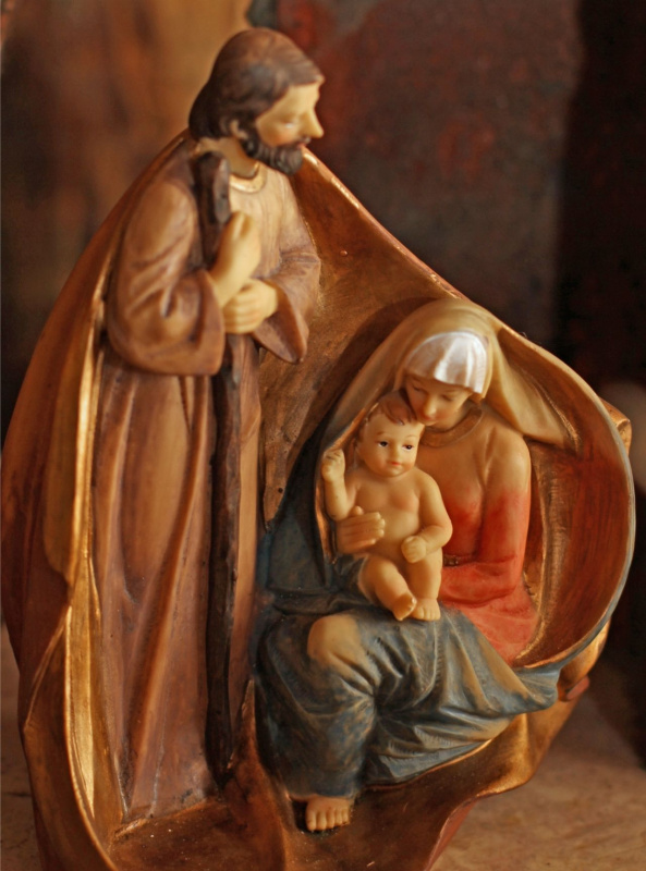 statue San Giuseppe Madonna Gesù Bambino Sacra Famiglia